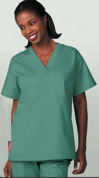 Scrub Shirt Fashionblend® X-Small Navy Blue 1 Pocket Short Set-In Sleeve Unisex