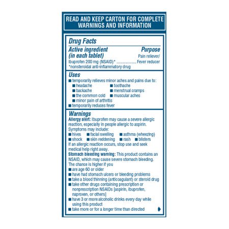 Pain Relief Advil® 200 mg Strength Ibuprofen Tablet 100 per Bottle