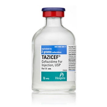 Tazicef® Ceftazidime Pentahydrate, Preservative Free 2 Gram Intravenous Injection 60 mL