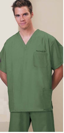 Scrub Shirt Fashionpoplin® 2X-Large Blueberry 3 Pockets Short Set-In Sleeve Unisex