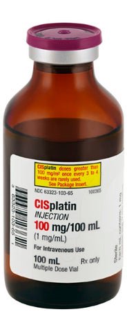 Cisplatin, Preservative Free 1 mg / mL Injection 100 mL