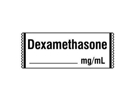 Drug Label Shamrock Syringe Label DEXAMETHESONE _____ mg / mL White 1/2 X 1 Inch