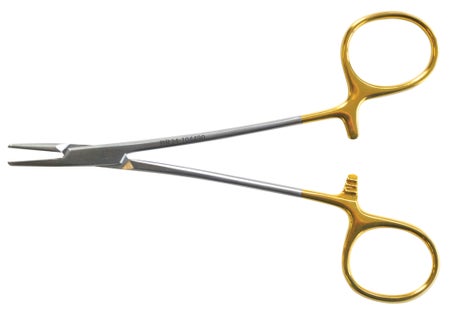 Needle Holder Webster 5 Inch Length Smooth Delicate Jaw Finger Ring Handle