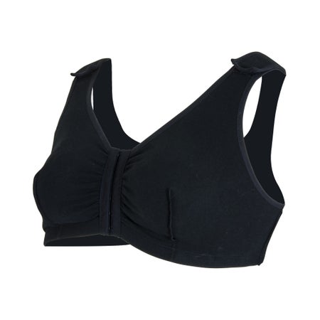 Post-Surgical Bra McKesson 32 Inch Chest Black Front Hook and Eye Closure Hook and Loop Shoulder Strap