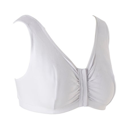 Post-Surgical Bra McKesson 38 Inch Chest White Front Hook and Eye Closure Hook and Loop Shoulder Strap