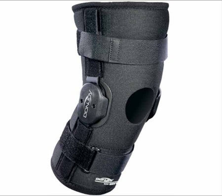 Knee Brace DonJoy® Large Pull-On / Hook and Loop Strap Closure 21 to 23-1/2 Inch Thigh Circumference / 15 to 17 Inch Knee Circumference / 16 to 18 Inch Calf Circumference Left or Right Knee