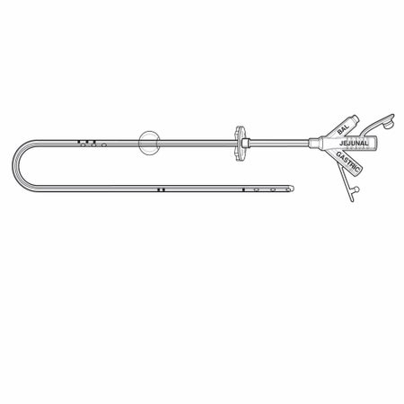 Transgastric-Jejunal Feeding Tube MIC 18 Fr. 30 cm Tube Silicone Sterile