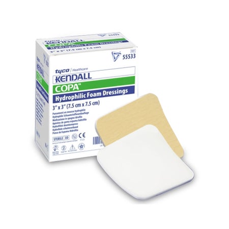 Foam Dressing Kendall™ 3 X 3 Inch Without Border Without Film Backing Nonadhesive Square Sterile