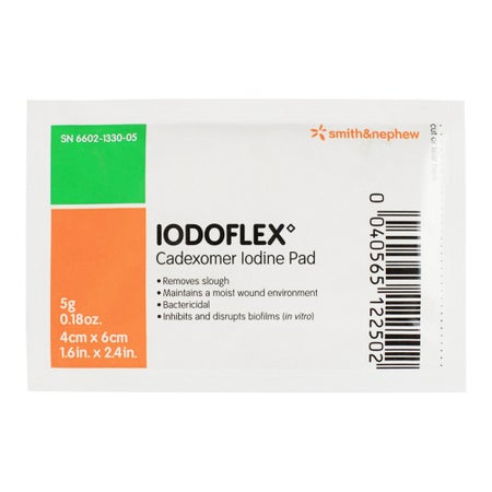 Iodophor Impregnated Dressing Iodoflex™ Pad Rectangle 1-1/2 X 2- 3/8 Inch Sterile