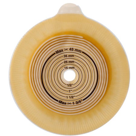 Ostomy Barrier Assura® Precut, Extended Wear Silicone Based Adhesive 60 mm Flange Blue Code System Synthetic Resin 1-3/4 Inch Opening