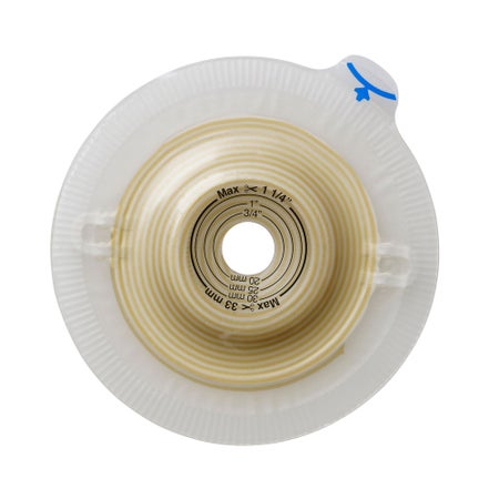 Ostomy Barrier Assura® Xpro Precut, Extended Wear Silicone Based Adhesive 40 mm Flange Green Code System Synthetic Resin 3/4 Inch Opening