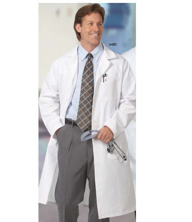Lab Coat White Size 44 / X-Long Knee Length 65% Polyester / 35% Cotton Reusable