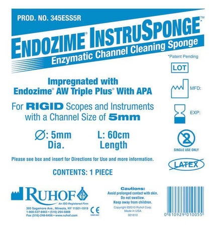 Channel Cleaning Sponge Endozime® InstruSponge™ Tubular 5 mm Diameter For Rigid Instruments