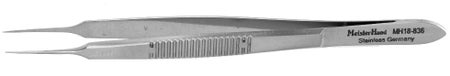 Suture Forceps MeisterHand® Bonn 3-3/4 Inch Length OR / Surgical Grade German Stainless Steel NonSterile NonLocking Thumb Handle Straight Micro, 1 X 2 Teeth