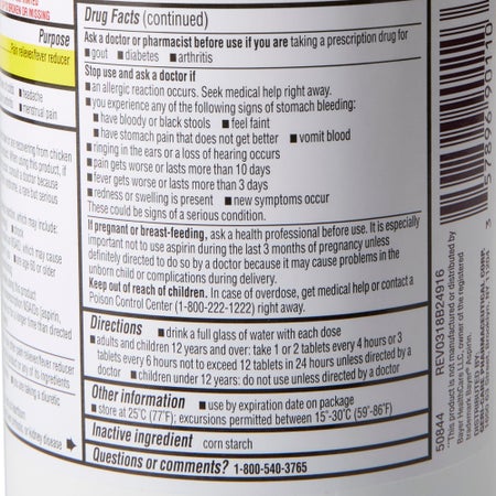 Pain Relief Geri-Care® Quali-Tabs 325 mg Strength Aspirin Tablet 1,000 per Bottle