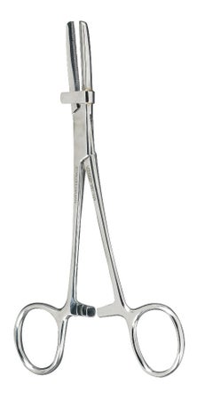 Tube Occluding Forceps Vantage® U.S. 5-3/4 Inch Length Floor / Office Grade Pakistani Stainless Steel NonSterile Locking Finger Ring Handle Straight Blunt Serrated Tips