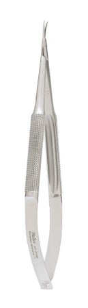 Micro Scissors Miltex® 6 Inch Length OR / Surgical Grade German Stainless Steel NonSterile Thumb Handle Curved Sharp Tip / Sharp Tip