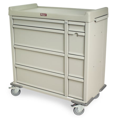 Medication Cart Standard Line Steel Frame 45-3/4 H X 43 W X 23-1/2 D Inch Hammer Beige (Sand)