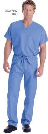 Scrub Shirt Landau Essentials 2X-Large Navy Blue 2 Pockets Short Sleeve Unisex