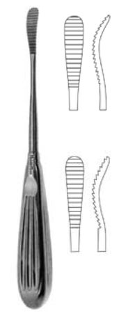 Glabellar Rasp MeisterHand® Aufricht 8-1/4 Inch Length Stainless Steel Reusable Curved Backward Cutting