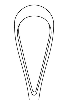 Uterine Curette MeisterHand® Sims 11 Inch Length Hollow Handle with Grooves Size 00 Tip Sharp Teardrop Loop Tip