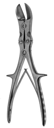 Bone Cutting Forceps MeisterHand® Stille-Liston 10-3/4 Inch Length OR / Surgical Grade German Stainless Steel NonSterile NonLocking Plier Handle Curved Cutting Beak Tips