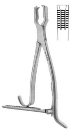 Bone Holding Forceps MeisterHand® Kern 6 Inch Length OR / Surgical Grade German Stainless Steel NonSterile Locking Plier Handle Straight Serrated Tips with 2 X 2 Teeth
