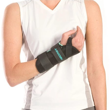 Wrist Brace AirCast® A2™ Aluminum / Foam / Nylon Left Hand Black Small