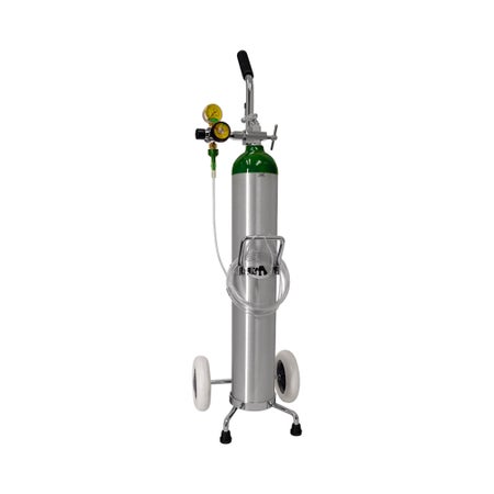 Oxygen Kit on Cart (Empty) Mada Medical Size E Aluminum