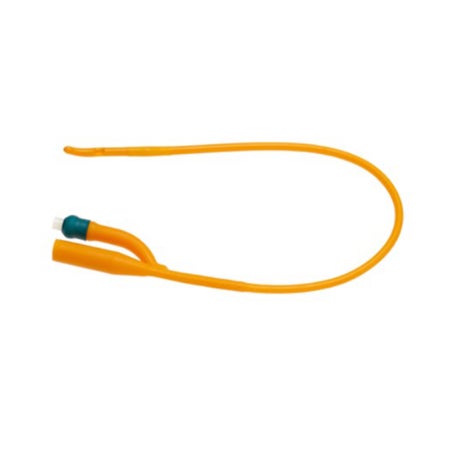 Foley Catheter Rusch PureGold® 2-Way / Tiemann / One Eye Coude Tip 30 cc Balloon 14 Fr. PTFE (Teflon) Coated Latex
