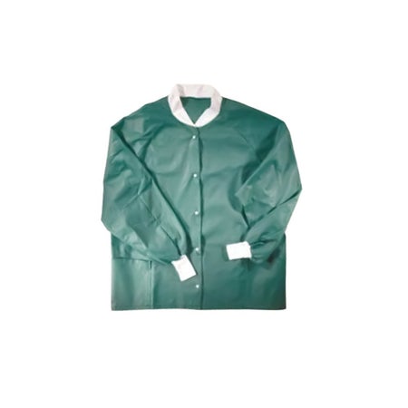 Warm-Up Jacket Barrier® Green X-Large Hip Length Spunbond Nonwoven Disposable