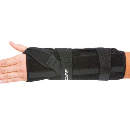Wrist / Forearm Brace ProCare® Quick-Fit® Aluminum / Foam / Nylon Left Hand Black X-Large