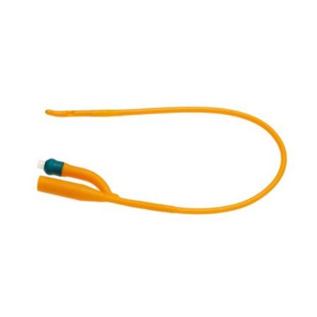 Foley Catheter Rusch PureGold® 2-Way / Tiemann / One Eye Coude Tip 30 cc Balloon 20 Fr. PTFE (Teflon) Coated Latex