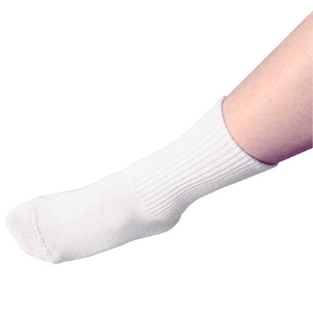 Diabetic Socks PediFix® Calf High X-Large White Closed Toe
