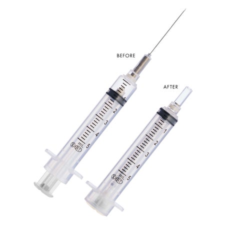 Safety Hypodermic Syringe with Needle VanishPoint® 5 mL 1-1/2 Inch 27 Gauge Retractable Safety Needle Regular Wall