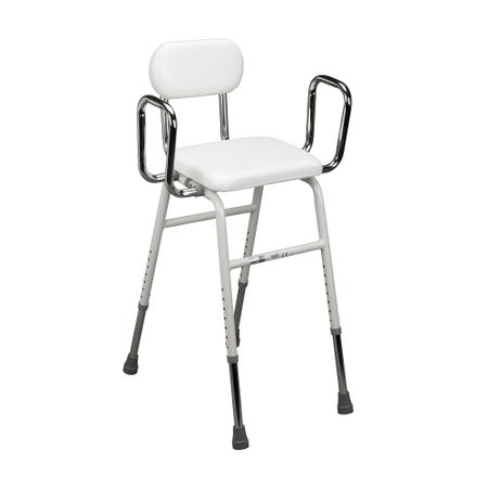 All Purpose Stool With Backrest White