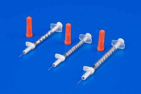 Safety Insulin Syringe with Needle Magellan™ 0.3 mL 1/2 Inch 29 Gauge Sliding Safety Needle Regular Wall