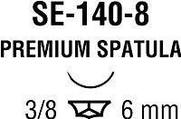 Nonabsorbable Suture with Needle Sofsilk™ Silk SE-140-8 3/8 Circle Spatula Needle Size 8-0 Braided