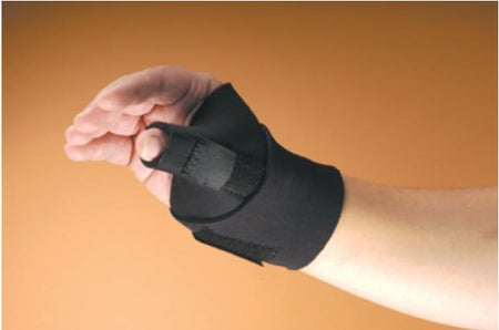 Thumb Brace Modabber™ Wraparound Aluminum / Neoprene / Steel Left or Right Hand Black X-Large