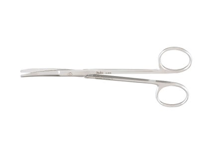 Dissecting Scissors Miltex® Kahn 5-1/2 Inch Length OR / Surgical Grade German Stainless Steel NonSterile Finger Ring Handle Curved Blunt Tip / Blunt Tip