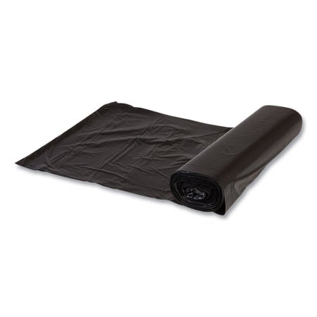 Trash Bag Inteplast Group 45 gal. 12 Mic. 40 X 48 Inch Black Medium Duty Star Seal Bottom Coreless Roll