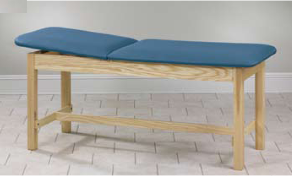 Treatment Table with H-Brace Classic Series Fixed Height 30 W X 72 L Inch Adjustable Backrest 400 lbs. Weight Capacity