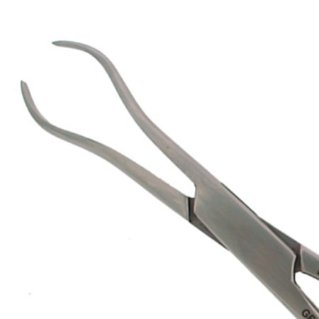 Vasectomy Forceps BR Surgical 5-1/2 Inch Length OR / Surgical Grade Stainless Steel / Tungsten Carbide NonSterile Locking Finger Ring Handle Straight 6 mm Oval Tips