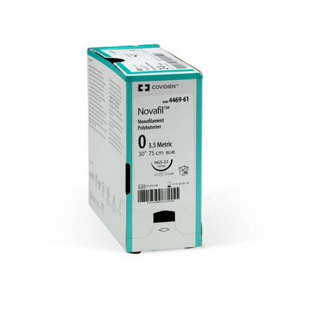 Nonabsorbable Suture with Needle Novafil™ Polybutester C-14 3/8 Circle Reverse Cutting Needle Size 2-0 Monofilament