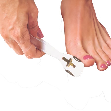 Safety Corn and Callus Trimmer Pedi-Quick® Stainless Steel / Plastic 5-3/4 Inch Length Flexible Nonslip Grip Handle NonSterile Reusable