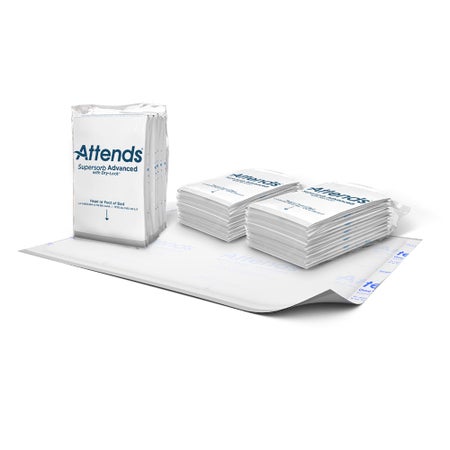 Disposable Underpad Attends® Supersorb Advanced Low Air Loss and Repositioning 30 X 36 Inch Dry-Lock® Core Heavy Absorbency