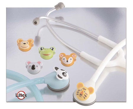 Clinician Stethoscope Adimals™ 618 White 1-Tube 22 Inch Tube Single Sided Chestpiece