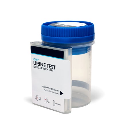 Drugs of Abuse Test Kit iCup® A.D. AMP, BAR, BZO, COC, mAMP/MET, MTD, OPI, OXY, PPX, THC, (CR, OX, pH) 25 Tests CLIA Non-Waived