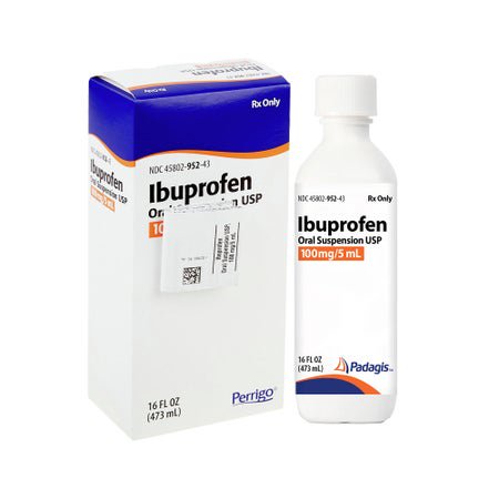 Pain Relief 100 mg / 5 mL Strength Ibuprofen Oral Suspension 16 oz.