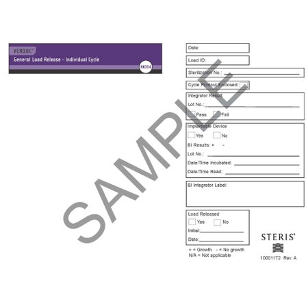 Sterilization Record Envelope Verdoc® General Load Release Steam / EO Gas / Gas Plasma